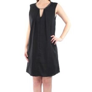 NWT Bar III Women’s Black Chain Swing Keyhole Sleeveless Dress Size XL